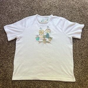 grandma core garden shirt 🌸💐🦆